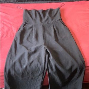 Asos black strapless jumpsuit
